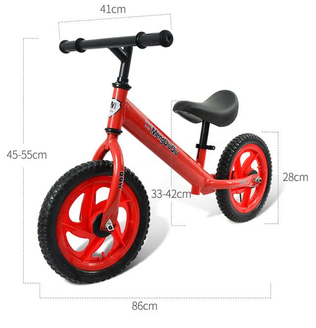 Kids Balance Bike Ride On Bicycle Black - Image 2