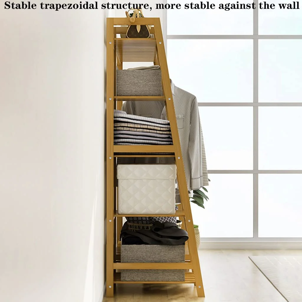 Bamboo Wardrobe Clothes Rack - Image 5
