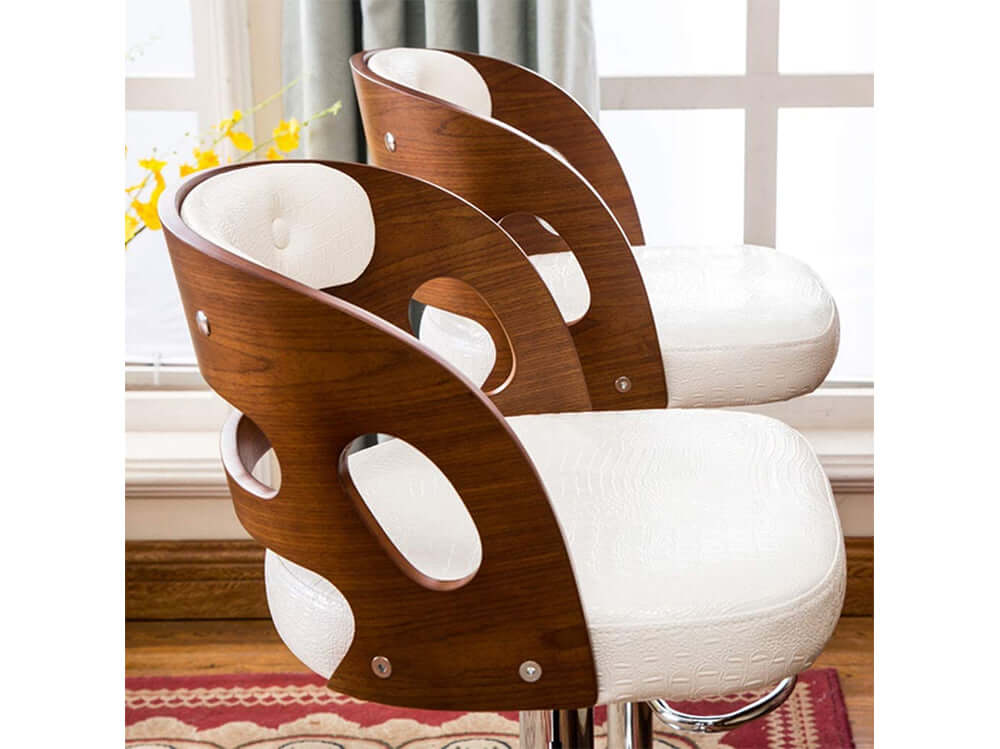 Bar Stools Bar Stools Retro Chair Footrest With Pu Seat - Image 5