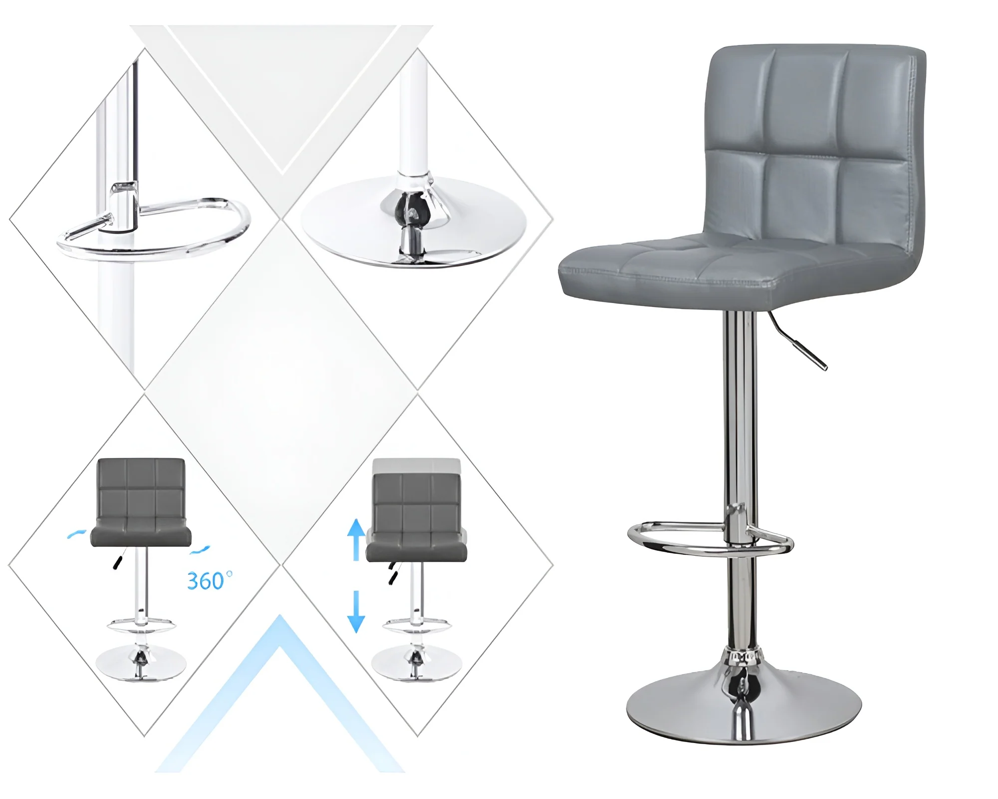 Adjustable Swivel Bar Stools - Image 3