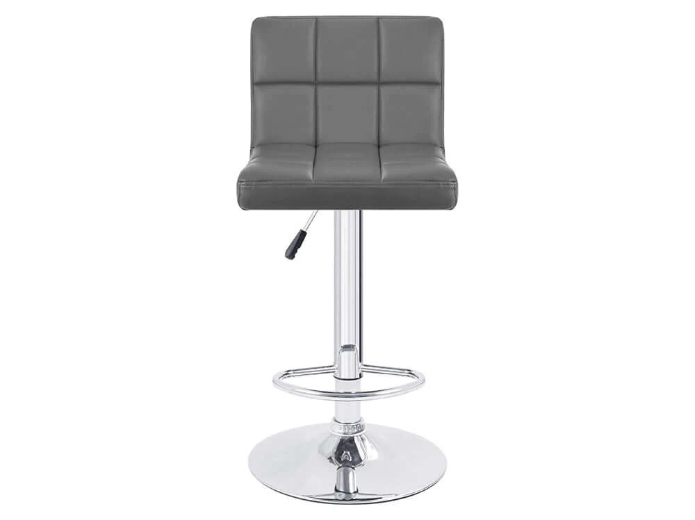 Adjustable Swivel Armless Bar Stools With Pu Leather - Image 3