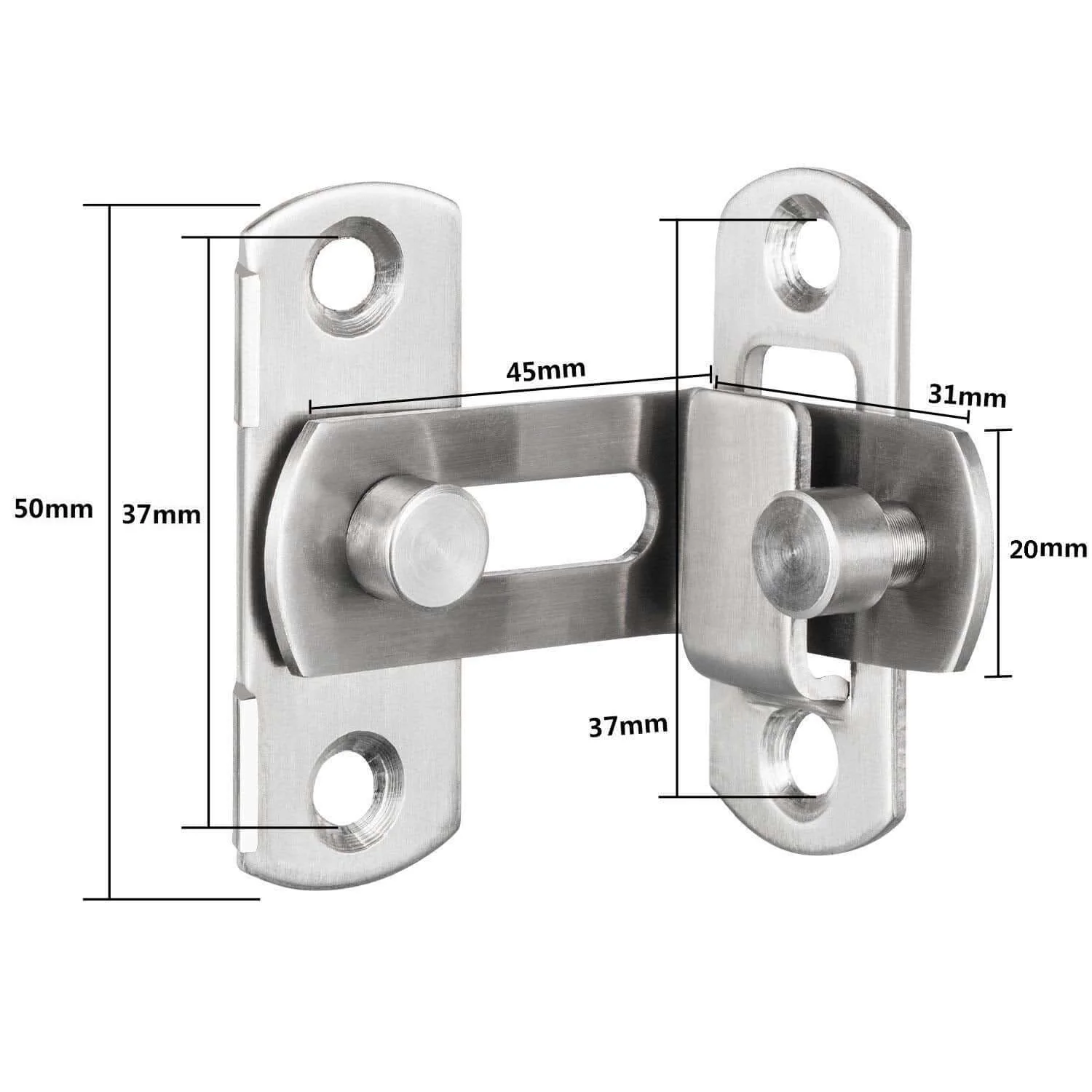 Sliding Door Lock, Barn Door Lock, Stainless Steel Door Lock - Image 6