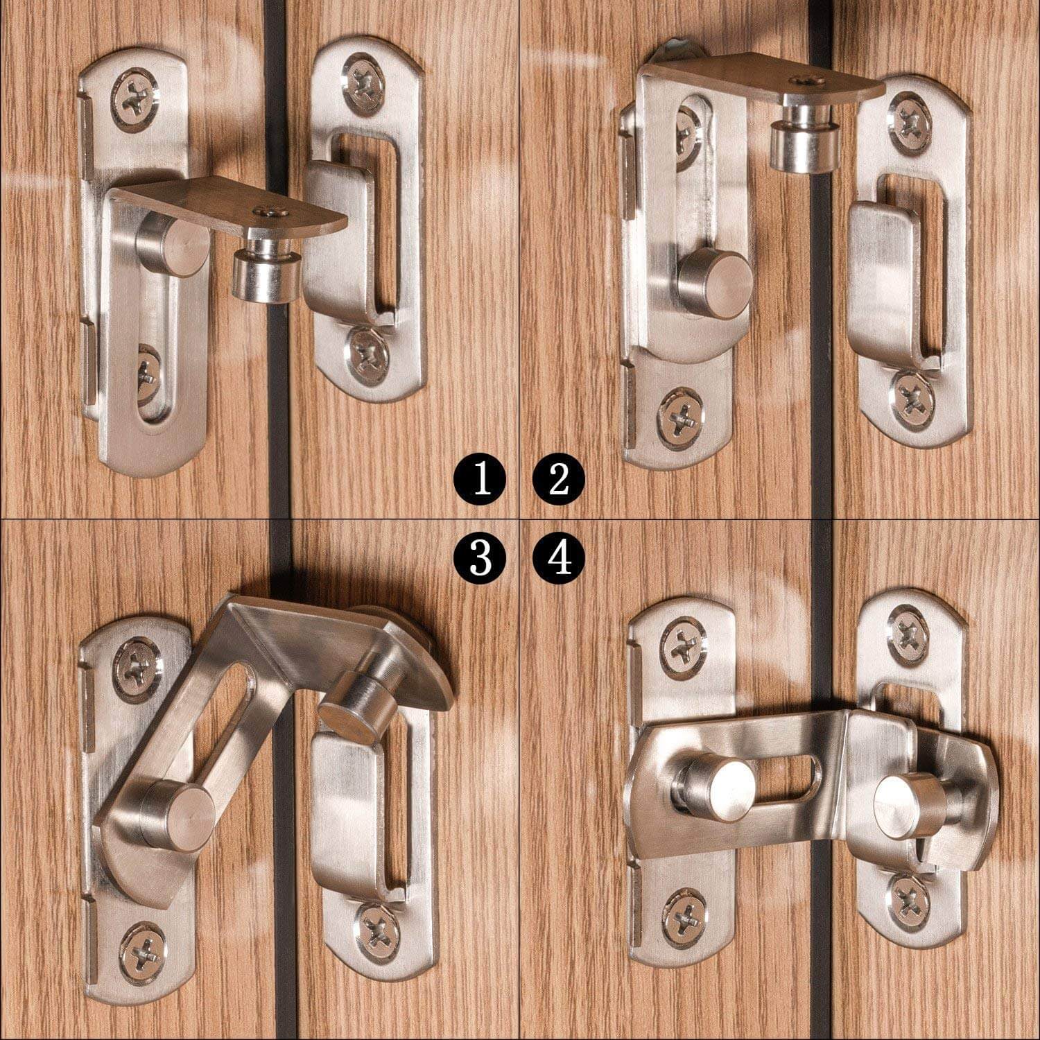 Sliding Door Lock, Barn Door Lock, Stainless Steel Door Lock - Image 8