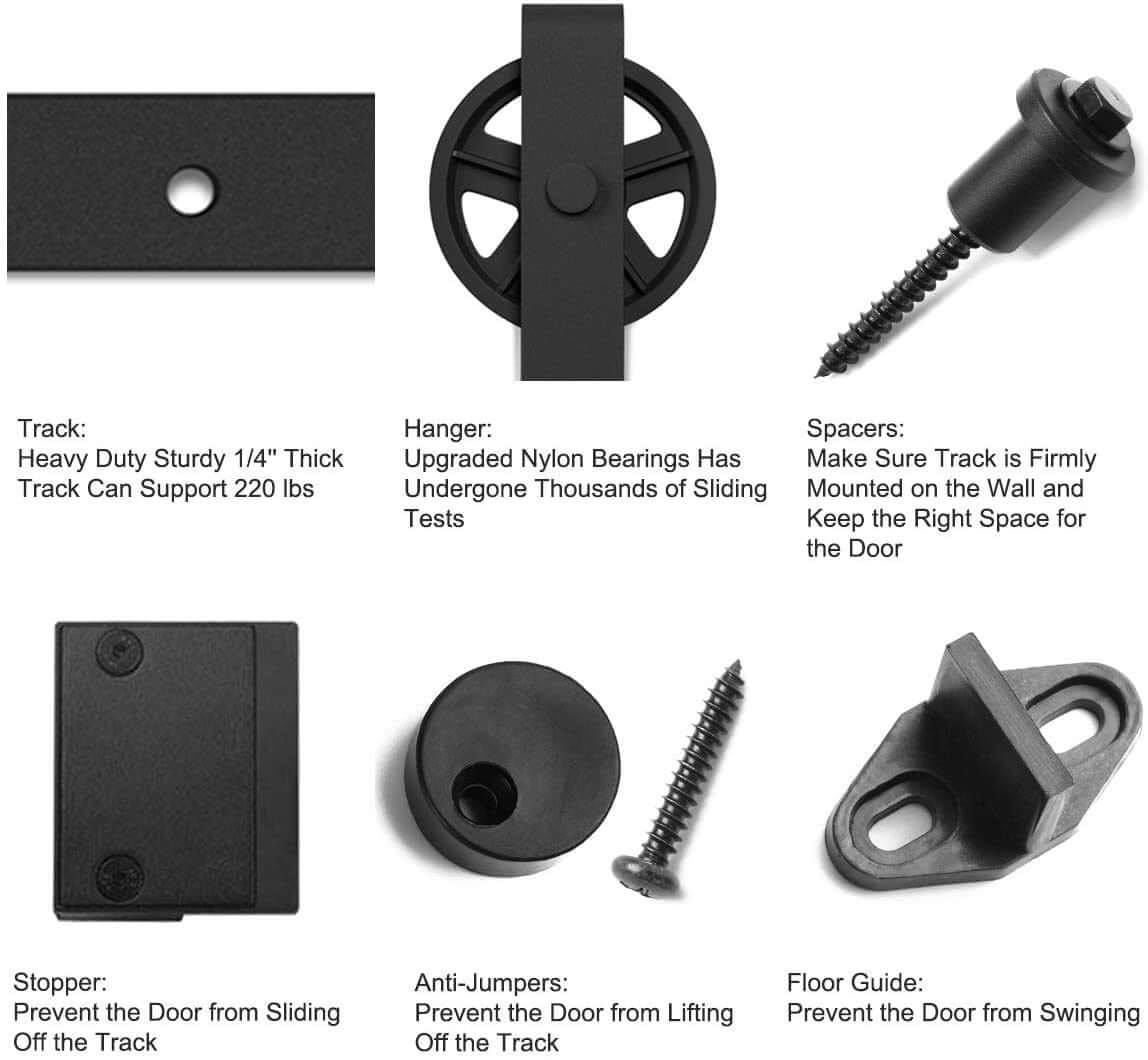 Barn Door Hardware Rail 1.83m - Image 7