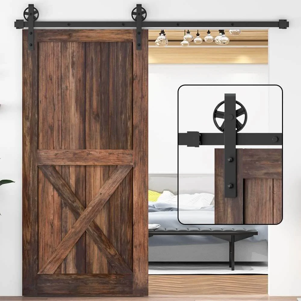Barn Door Hardware I - Shaped Rollers Track Rail 2.5m - Image 10