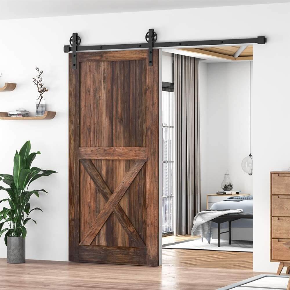 Barn Door Hardware I - Shaped Rollers Track Rail 2.5m - Image 4