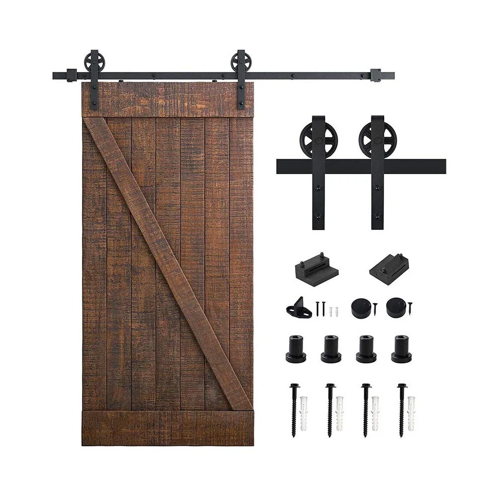 Barn Door Hardware I - Shaped Rollers Track Rail 2m