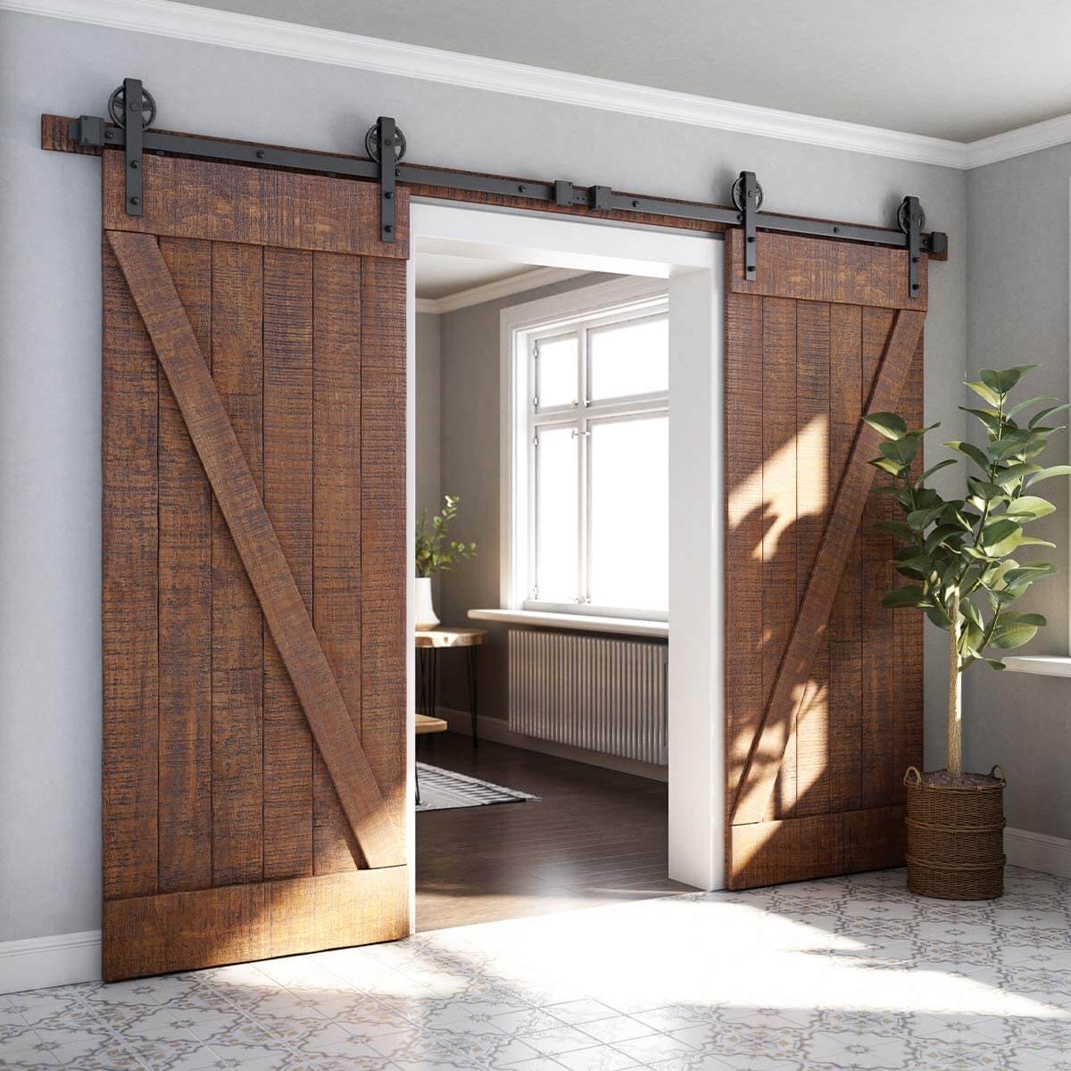 Barn Door Hardware 4M Double Door - Image 5