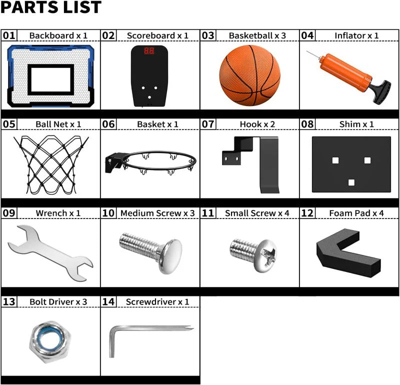 Basketball Hoop Indoor Basketball Hoop with Electronic Scorer - Image 9