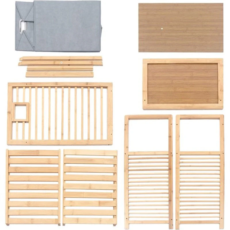 Bamboo Bathroom Cabinet Hamper Cabinet Organizer - Image 8