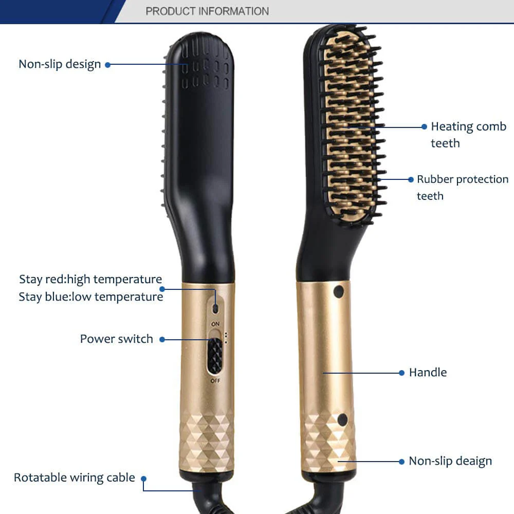 Electric Beard Hair Straightener For Men - Image 3