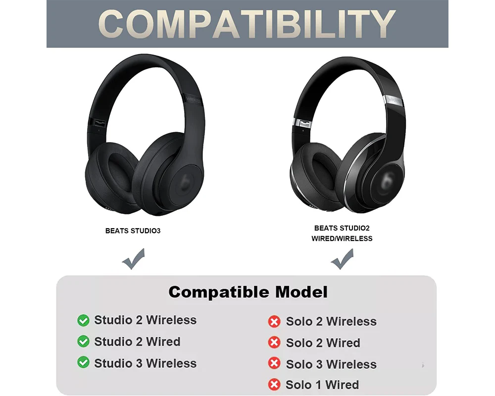 Replacement Ear Pads for Beats Studio 2 & 3 Headphones - Image 4
