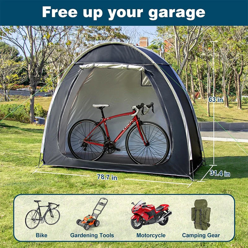 Bicycle Shelter Outdoor Bike Cave Garden Bike Storage Shed Travel Tent - Image 7