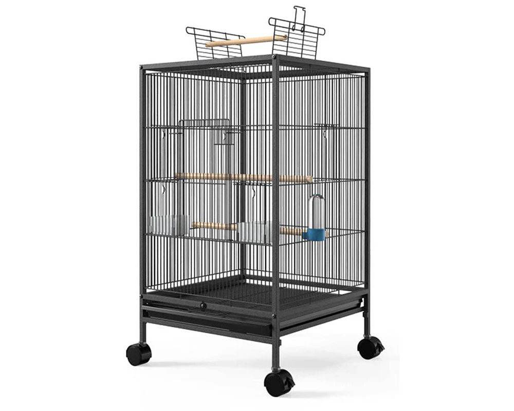 Large Metal Bird Cage with Wheels - Image 8