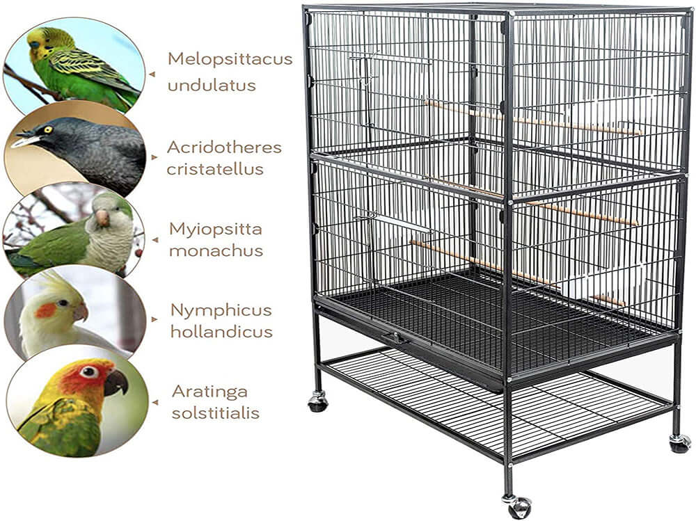 Bird Cage Birds Cages with Wheels - Image 5