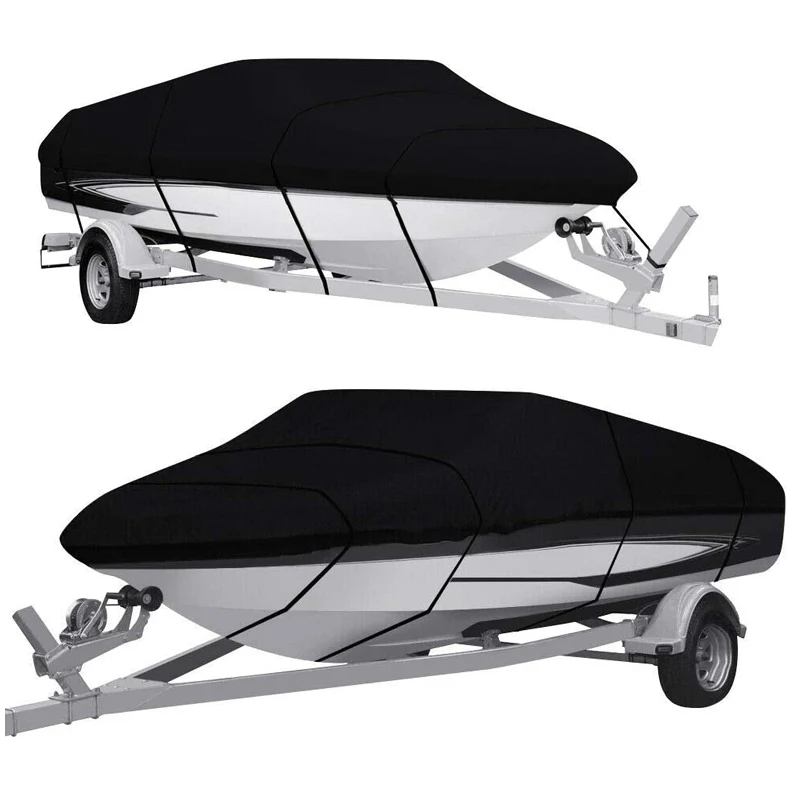 Boat Cover Heavy Duty – 210D Black Trailerable Boat Cover for 16–18ft V-Hull - Image 6