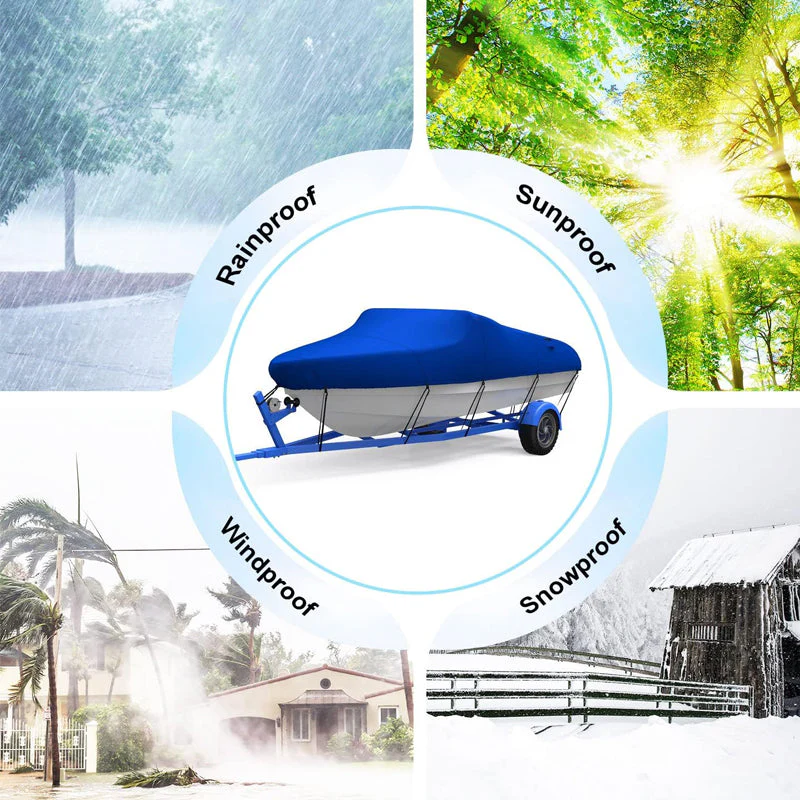 Boat Cover Heavy Duty – 210D Blue Trailerable Boat Cover for 17–19ft V-Hull - Image 6