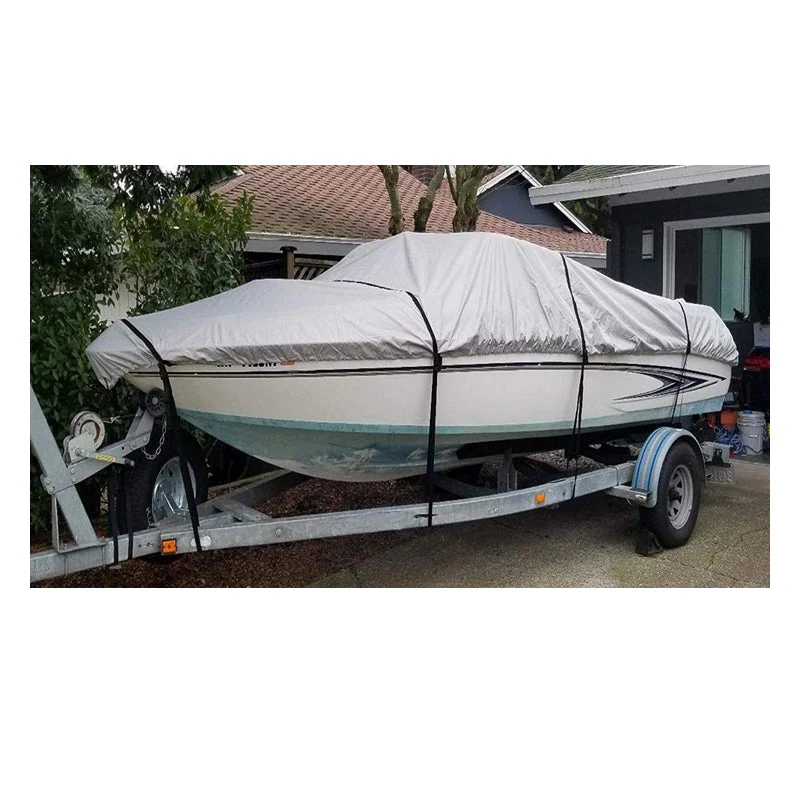 Boat Cover Heavy Duty – 210D Silver Trailerable Boat Cover for 16–18ft V-Hull - Image 4