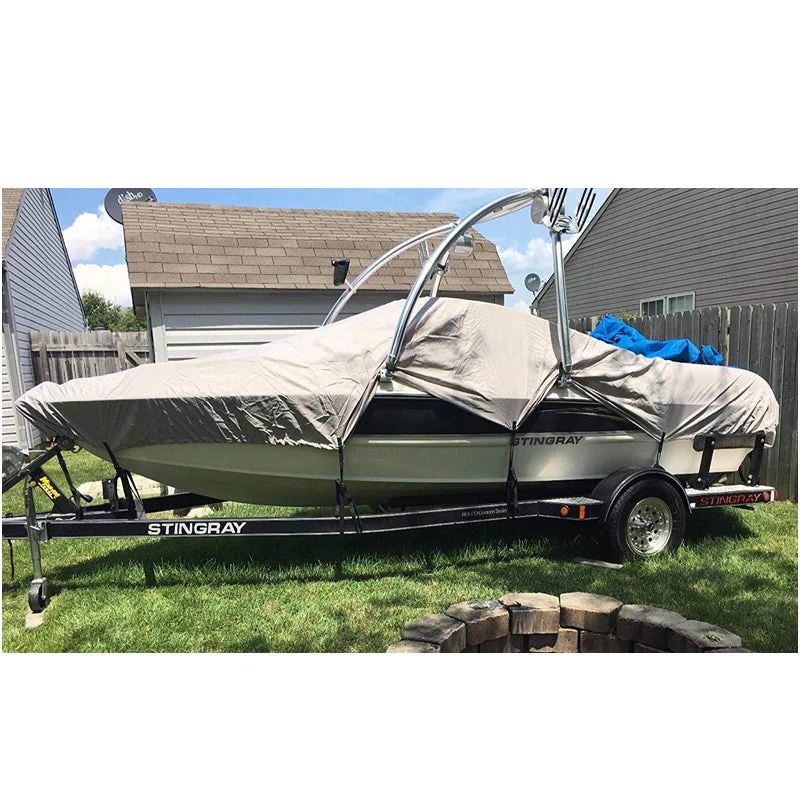 Boat Cover Heavy Duty – 210D Silver Trailerable Boat Cover for 16–18ft V-Hull - Image 5