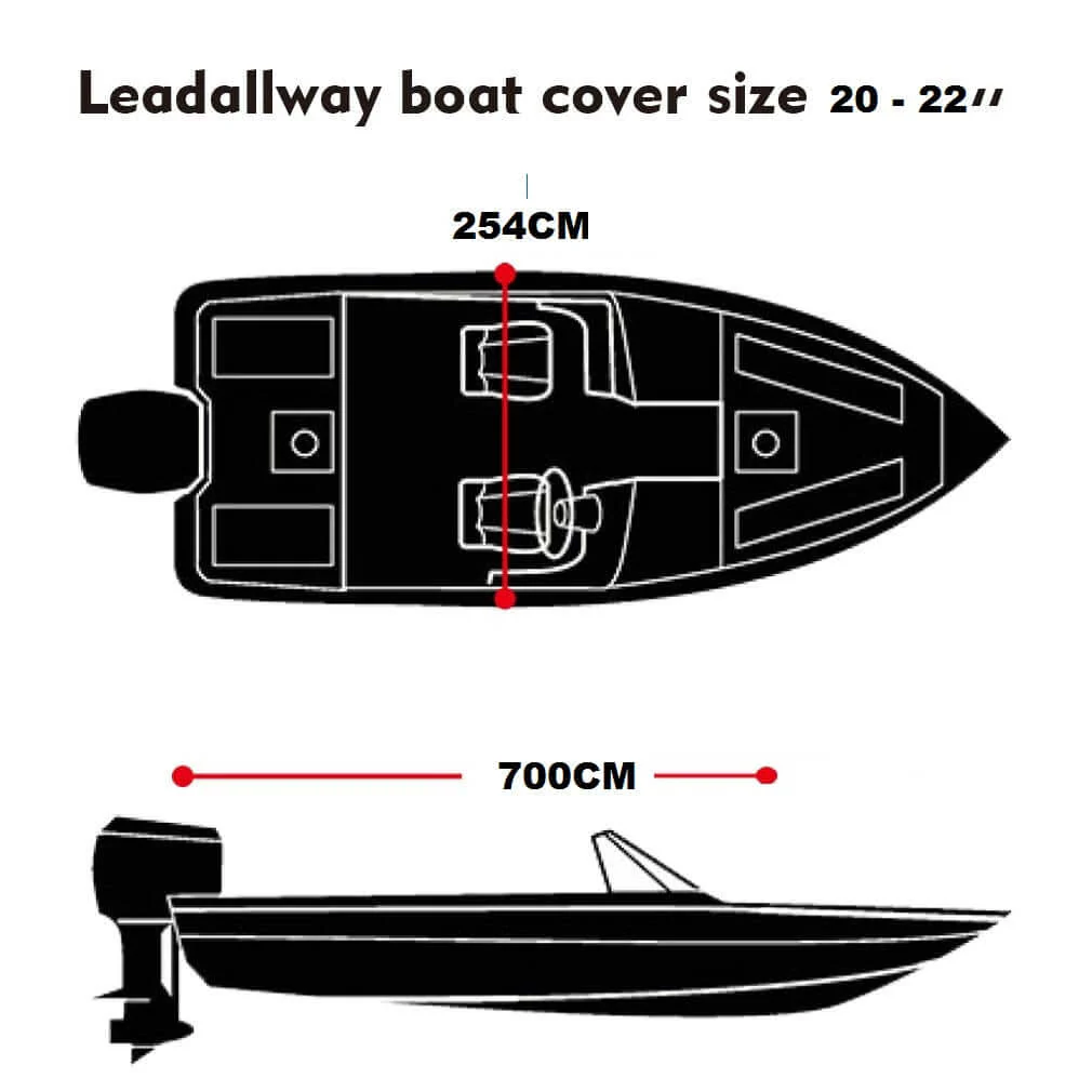 Boat Cover Heavy Duty – 210D Waterproof Boat Cover for 20–22ft V-Hull - Image 6