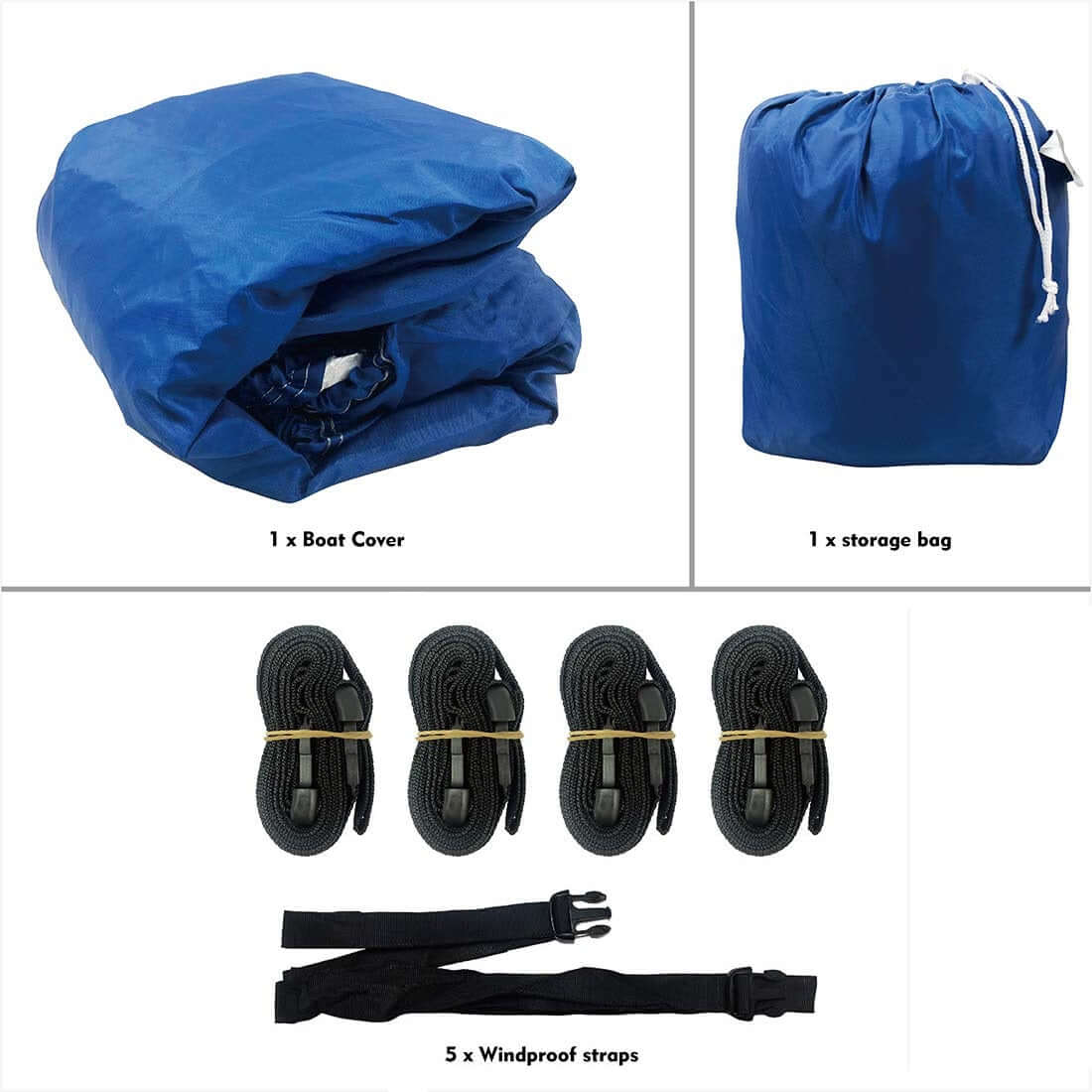 Boat Cover Heavy Duty – 600D Blue Trailerable Boat Cover for 17–19ft V-Hull - Image 5