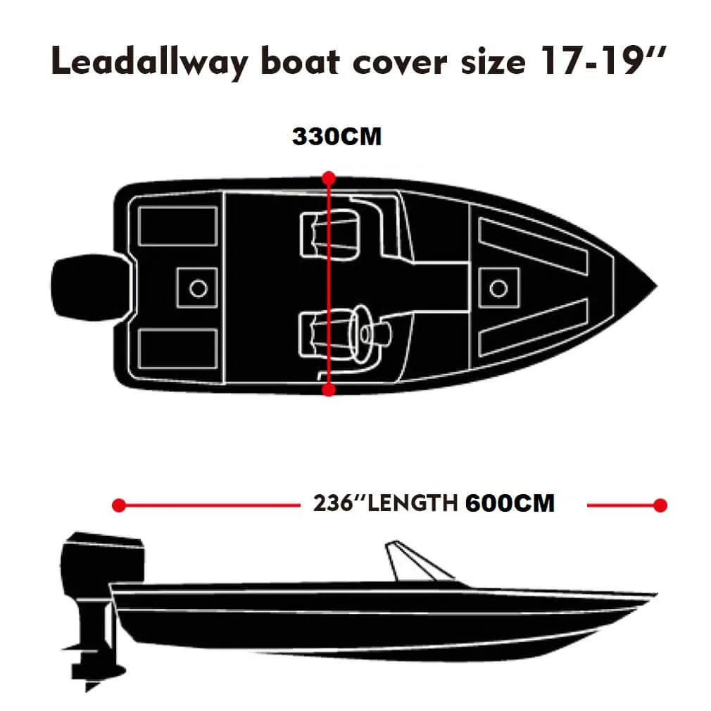 Boat Cover Heavy Duty – 600D Blue Trailerable Boat Cover for 17–19ft V-Hull - Image 6