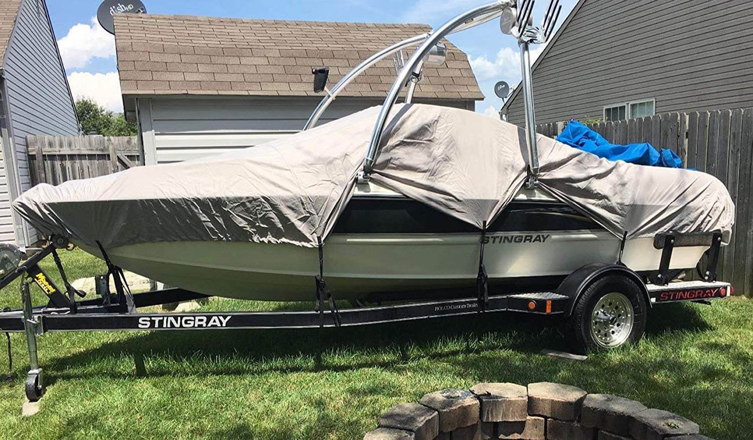 Boat Cover Heavy Duty – 600D Silver Trailerable Boat Cover for 20–22ft V-Hull - Image 6