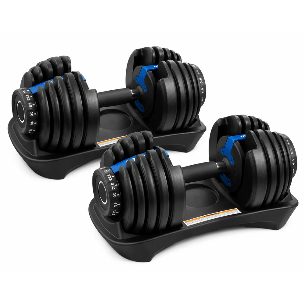 Adjustable Dumbbells 24Kg Pair