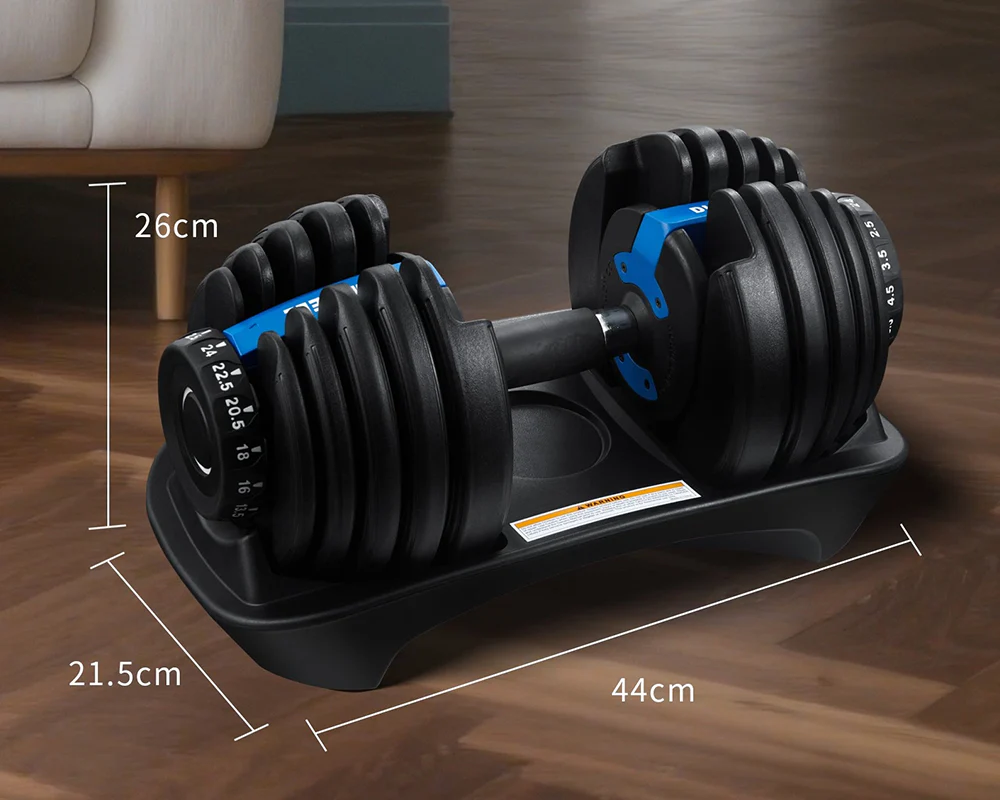 Adjustable Dumbbells 24Kg Pair - Image 2