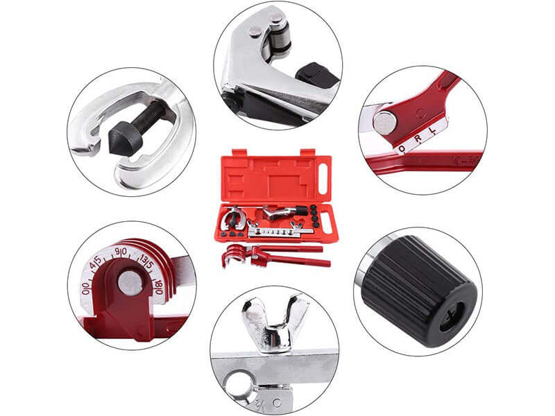 10pcs Flare Tool Kit Brake Air Line Double Flaring Set 3 In 1 Tube Pipe Bender - Image 3