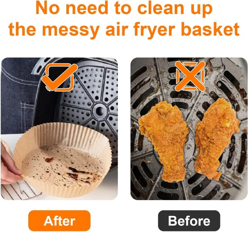 Air Fryer Disposable Paper Liner Non-Stick Air Fryer Paper Liner 100pcs - Image 7