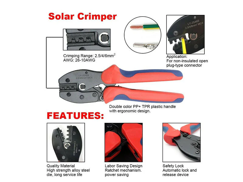 Solar Crimper MC4 PV Crimping Pliers Cable - Image 6