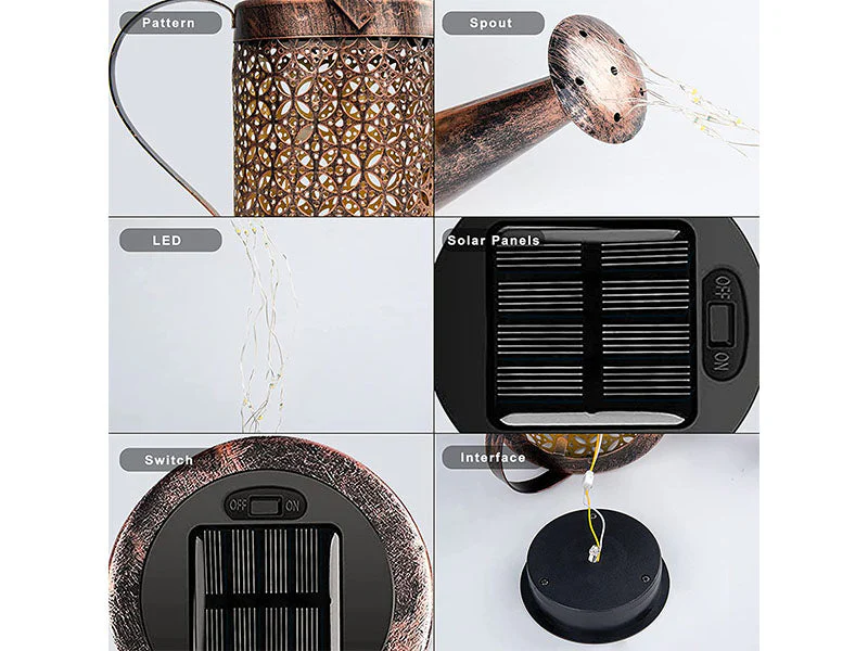 Solar Lights watering can Kettle Art Light - Image 7