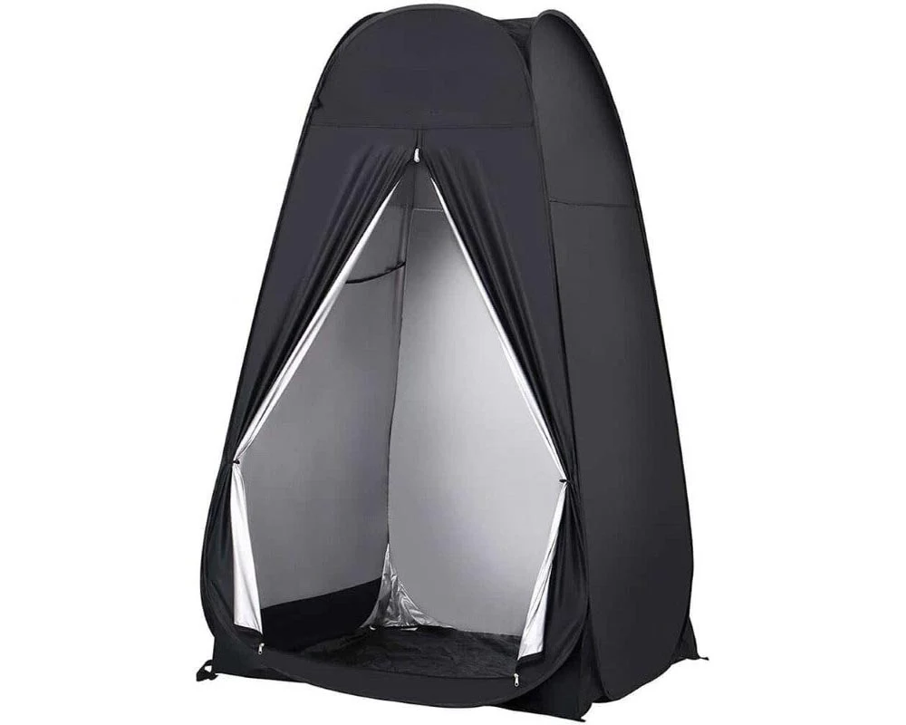 Portable Camping Shower/Toilet Tent Black - Image 7