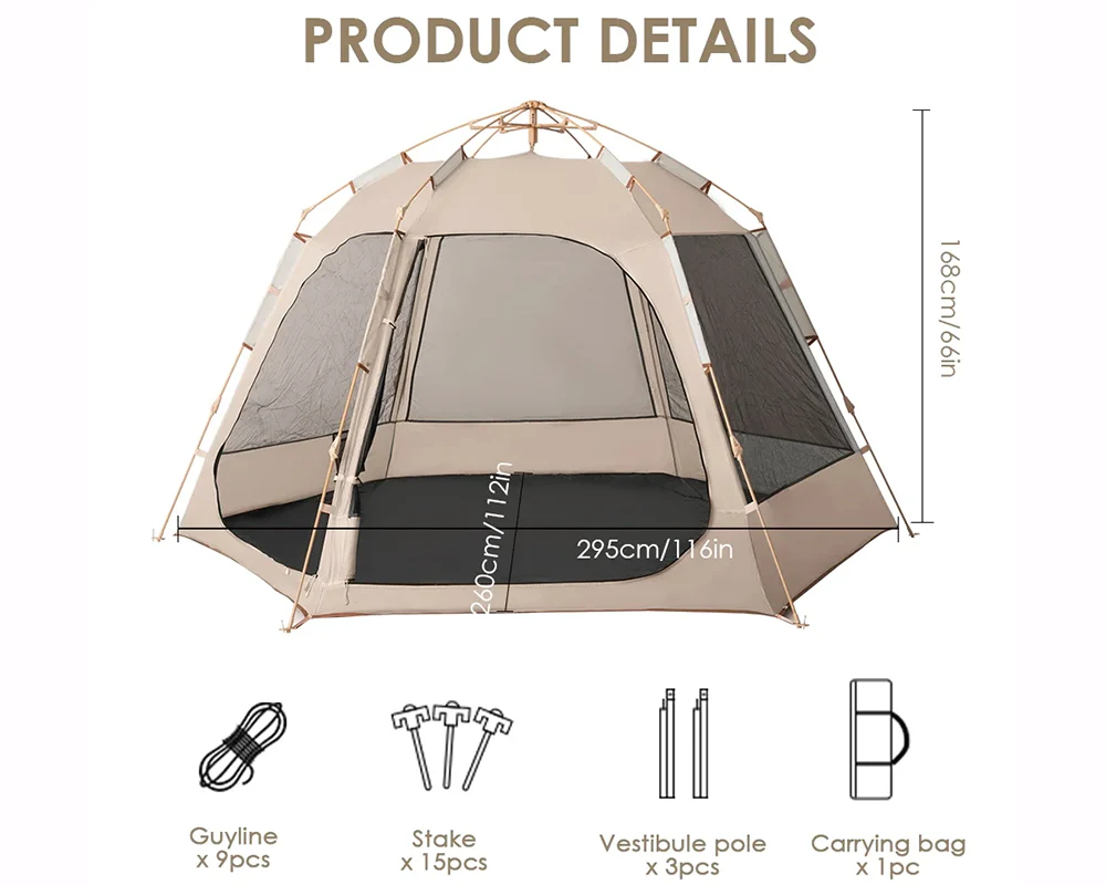 Camping Tent 5-8 People Family Tent - Image 7