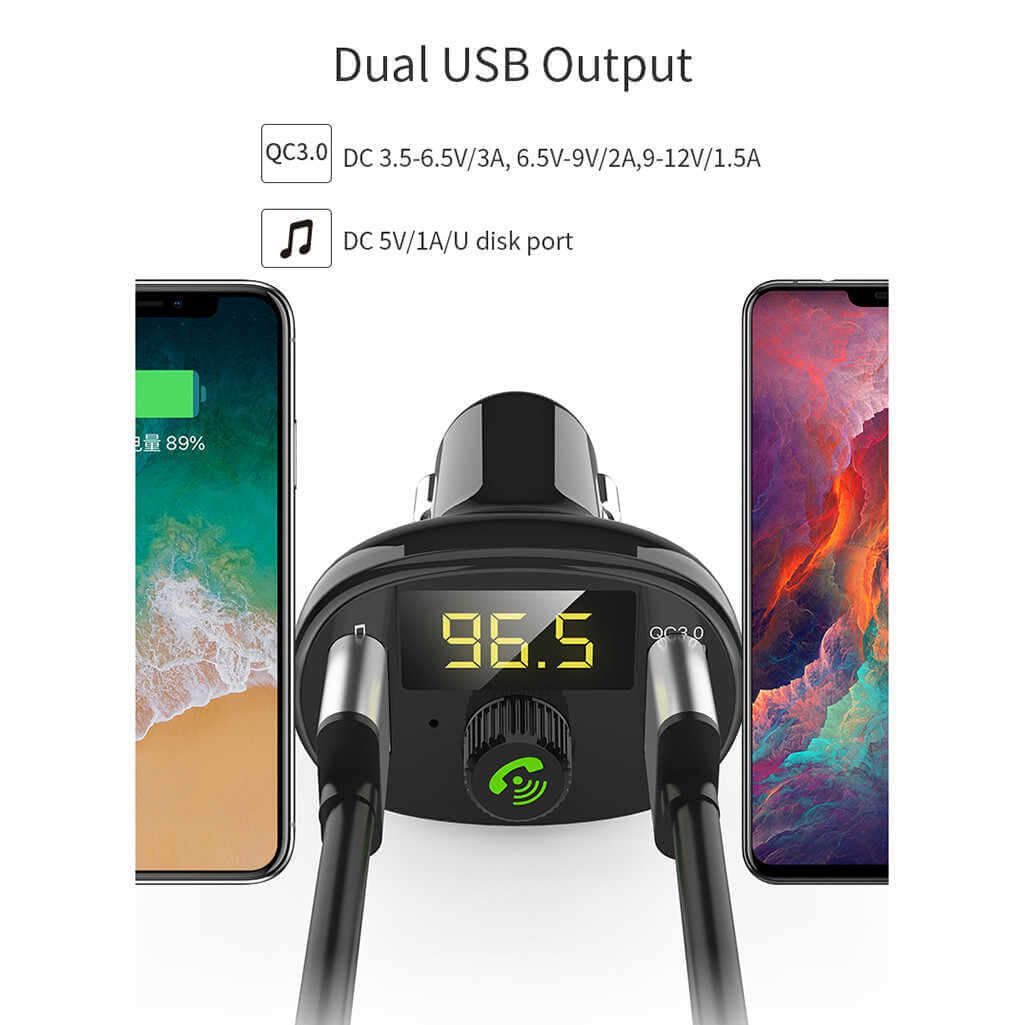 Car Bluetooth Receiver Wireless Radio Adapter Hands-Free Car Kit - Image 12