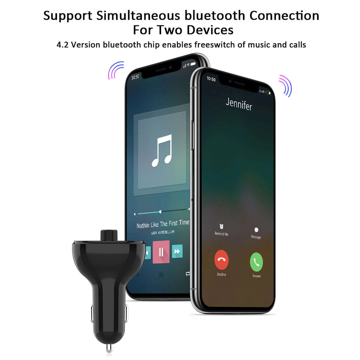 Car Bluetooth Receiver Wireless Radio Adapter Hands-Free Car Kit - Image 7