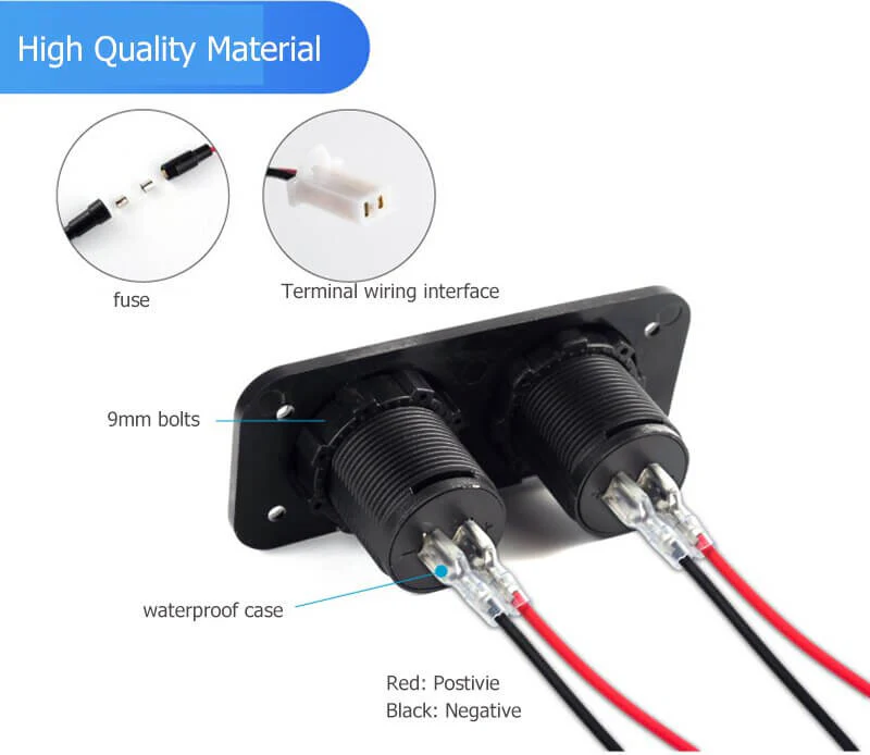 Car Plug Lighter Socket Usb Ports 12V - Image 4