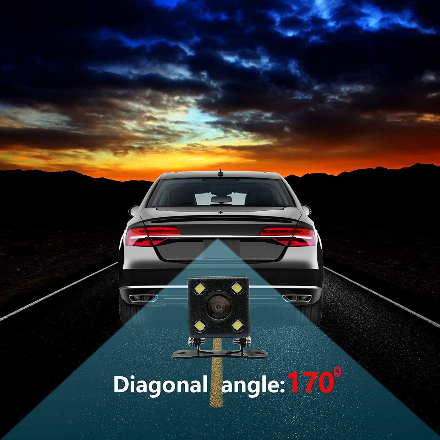 Car Rearview Reversing Camera 4 LED Night Vision - Image 7