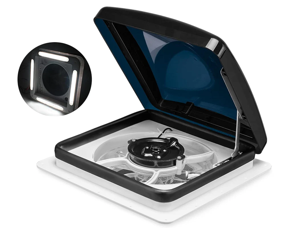 RV Roof Vent Fan with LED Lights - Image 2