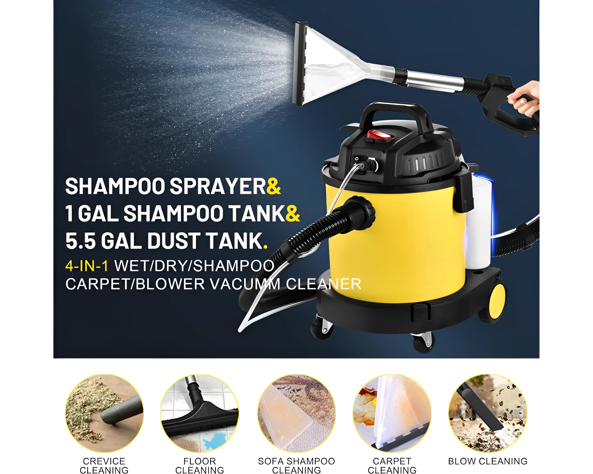 Carpet Cleaner Machine 5-in-1 Carpet Cleaner Machine for Home - Image 8