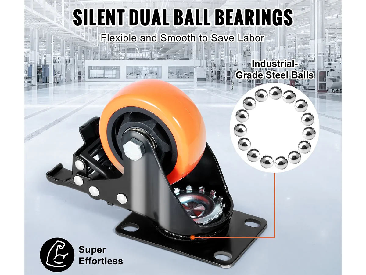 Caster Wheels Trolley Wheels 4 Pcs - Image 4