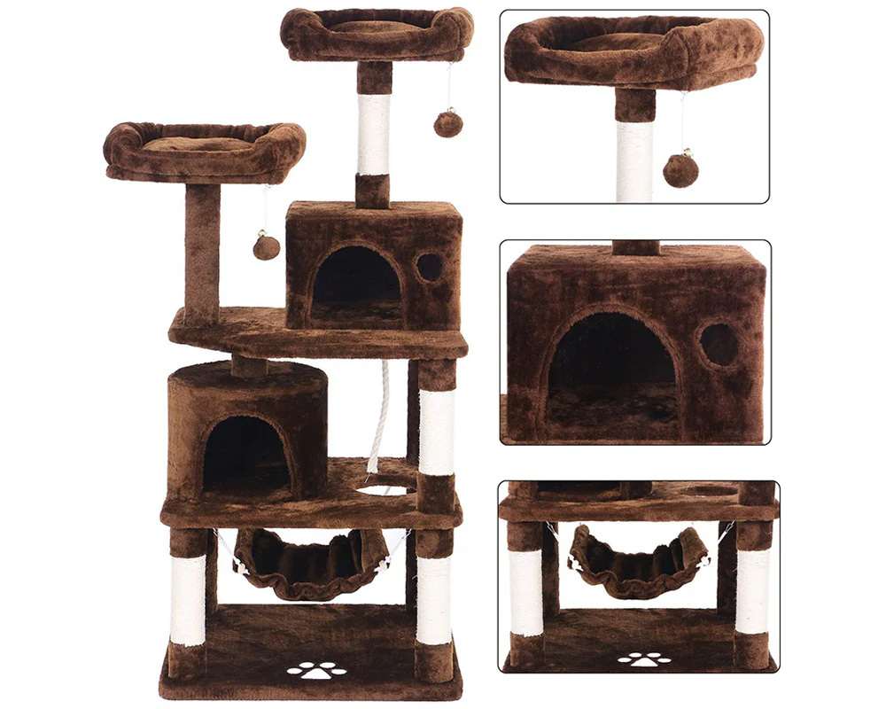 Cat Tree House Scratching Post Tree Play House - Image 10