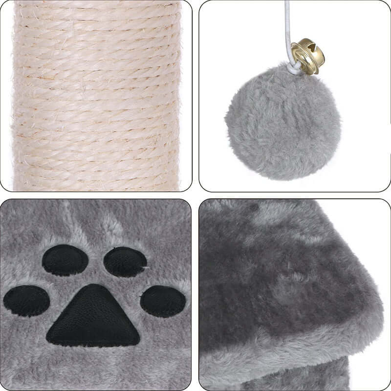 Cat Tree House with Scratching Posts Hammock - Image 8