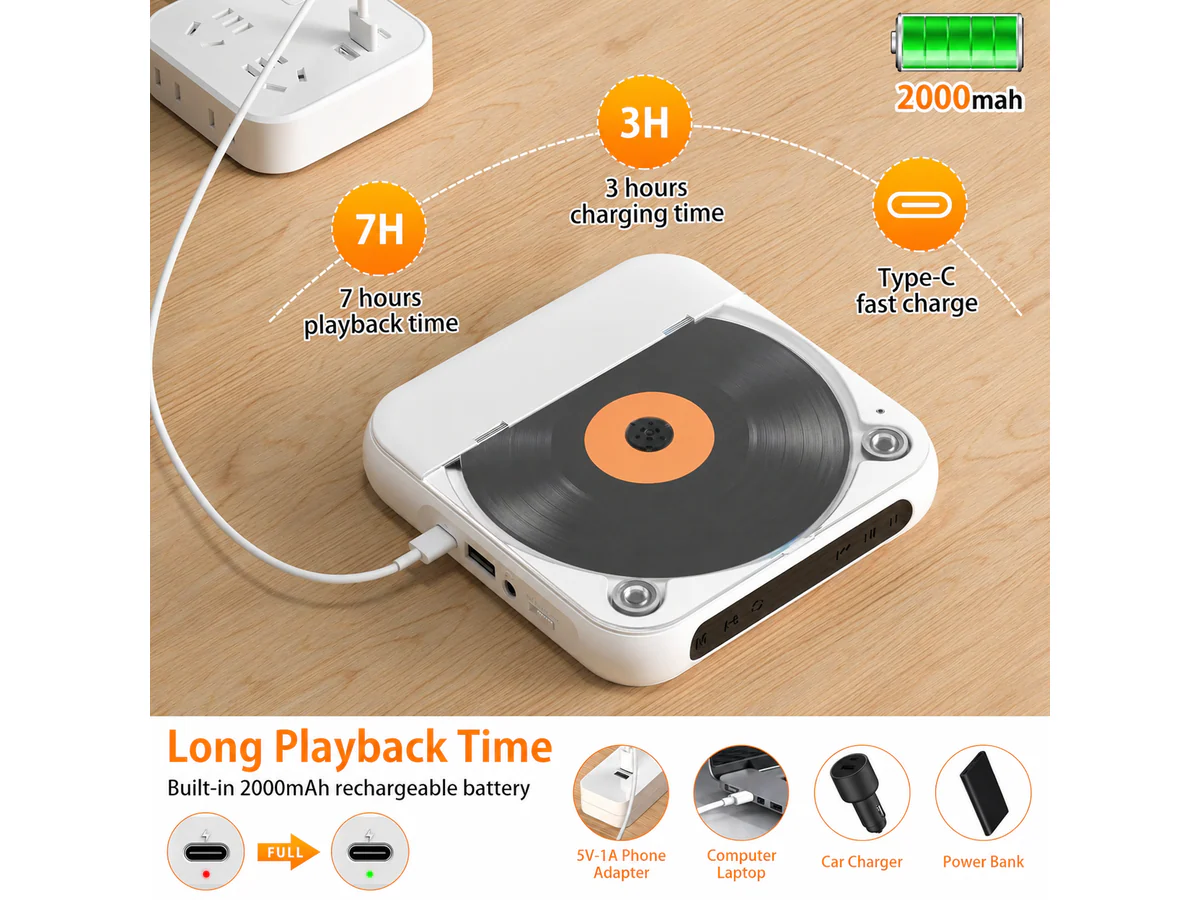 Rechargeable CD Player with Bluetooth - Image 5