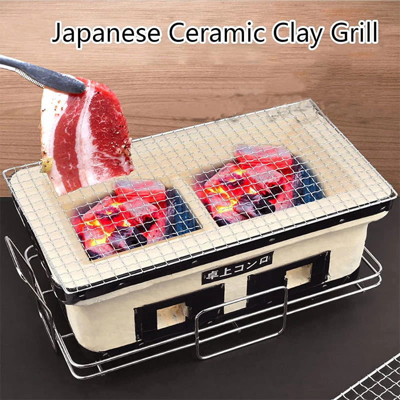 Japanese Ceramic Hibachi Charcoal Table Grill - Image 2