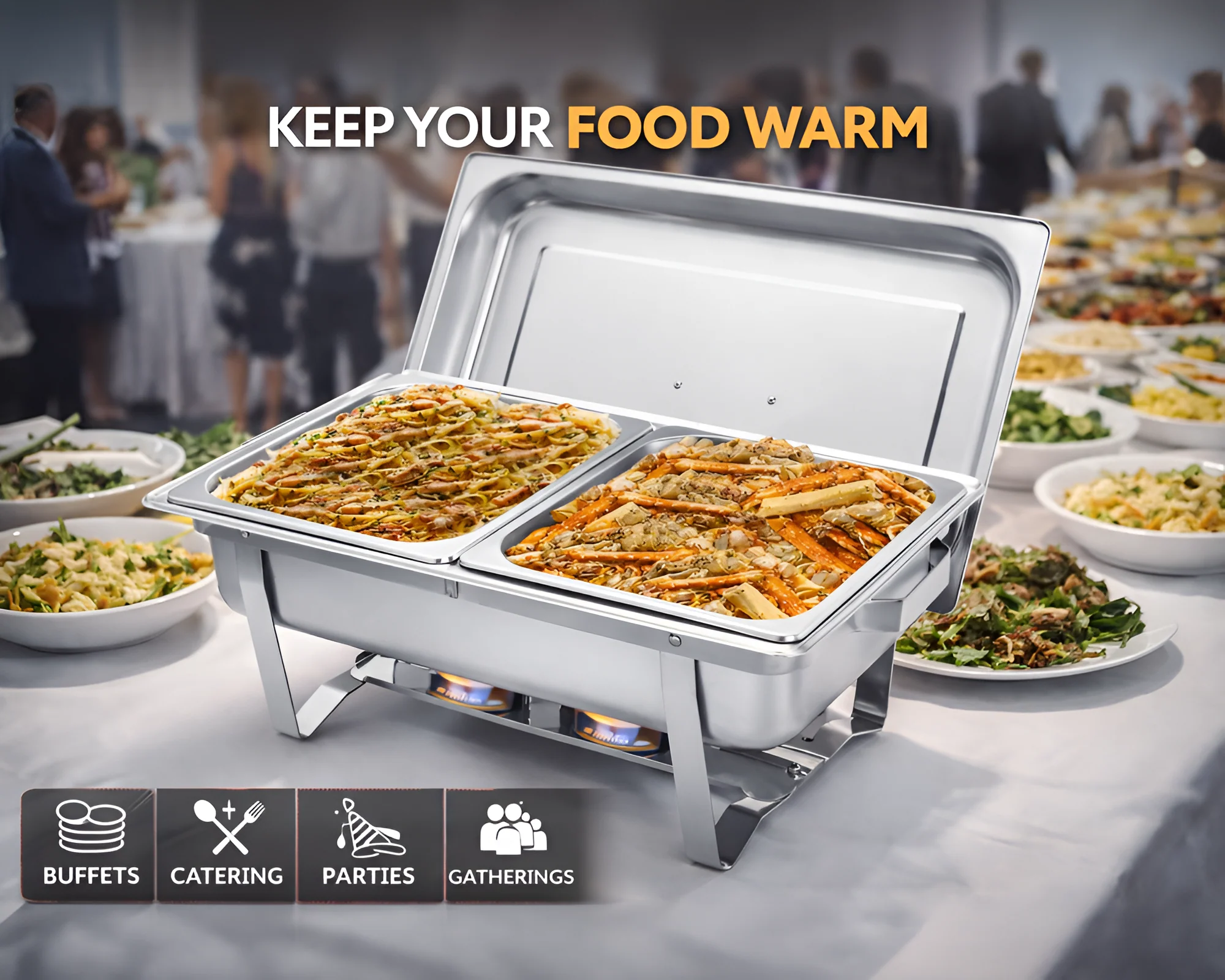 Chafing Dish Restaurant Food Warmer - Image 14