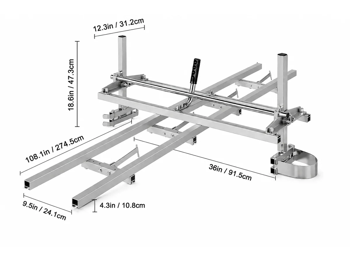 2.74M Chainsaw Mill and Rail Mill Guide System - Image 3