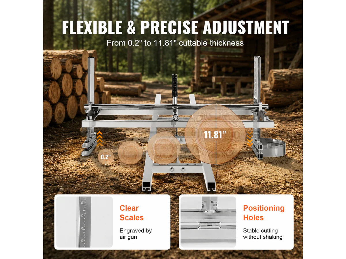 2.74M Chainsaw Mill and Rail Mill Guide System - Image 6