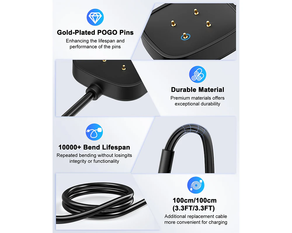 Charging Cable for Fitbit Sense 1/2 & Fitbit Versa 3/4 - Image 4